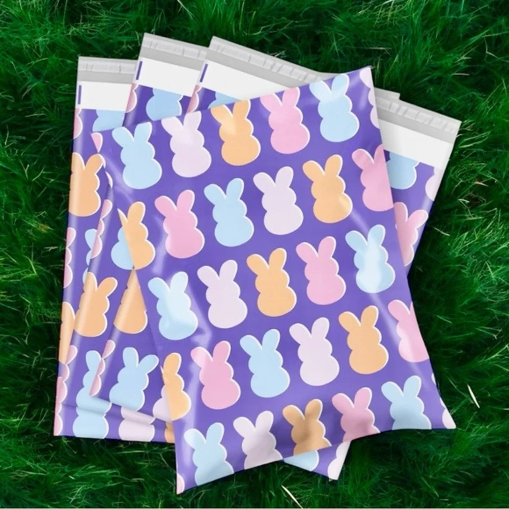 (10) 10x13 Spring Easter Peeps Poly Mailers